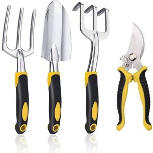 HiFam 4 PCs Gardening Tools Set, Stainless Steel Heavy ...