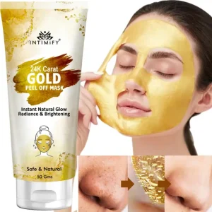 INTIMIFY Gold Peel Off Face Mask, Removes Acne, Blackheads For Women & Men  (50 g)