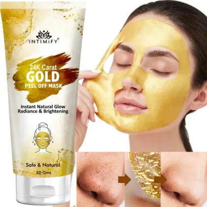 INTIMIFY Gold Peel Off Face Mask, Removes Acne, Blackheads For Women & Men  (50 g)