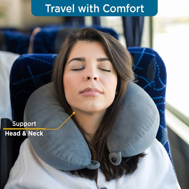Sleepsia Velvet Neck Travel Pillow I Travel Pillow for ...