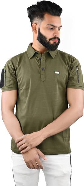 Dupex Couple Military Camouflage Polo Neck Polyester Dark Gre...