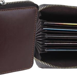 BUCKSHOP Men & Women Casual Brown Artificial Leather RFID Card ...