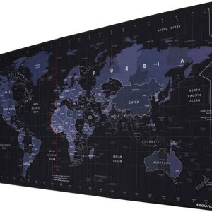 PEGACORN World Map Desk Mat Desk Pad Non Slip Water Res...