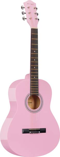 Belear AG36-Pink Dreadnought Travel Guitar Basswood, Li...