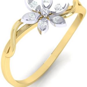 Diamtrendz Jewels BIS Hallmarked Floral 14kt Cubic Zirc...