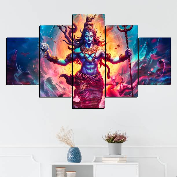 JB Creations Lord Shiv Ji Modern Art Painting Wall Deco...