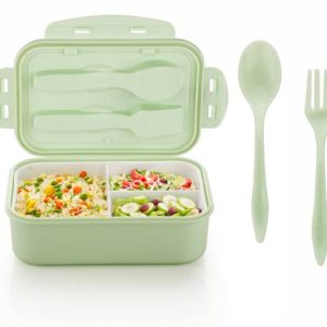 ATTRO Carbon 3 Compartment 1 Containers Lunch Box