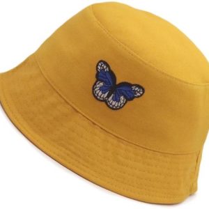 Highever women's hat butterfly Embroidered foldable cot...