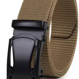DARKLEATHERIS Men Casual, Evening, Formal, Party Beige Nylon Belt