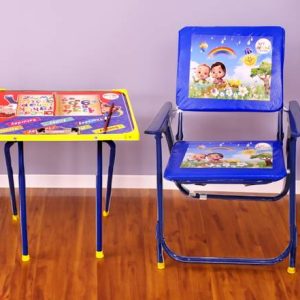 CHHOTA RABBIT BLUE3DTABLECHAIETCB1010 Metal Desk Chair