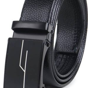 LOOPA Men Formal, Casual, Party Black Texas Leatherite Belt