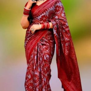 Odissi Fashion Printed Sambalpuri Pure Cotton Saree