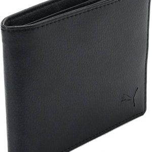 PUMA Men Black Genuine Leather Card Holder - Regular Size