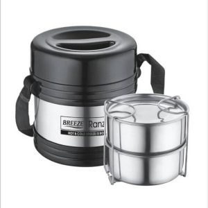 BREEZE -2 Stainless Steel 2 Containers Lunch Box