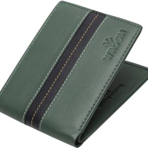 WROGN Men Green, Black Genuine Leather RFID Wallet