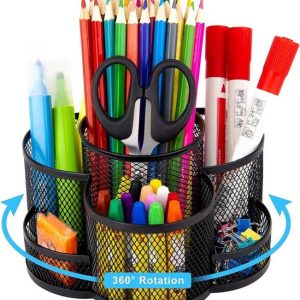 SkyFurnish 7 Compartments Metal Mesh Pen Stand | Statio...