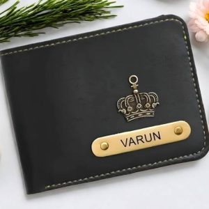 CELED Men Formal Black Genuine Leather Wallet
