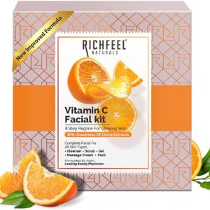 RICHFEEL Brightening Facial Kit with Vitamin C | For Ta...