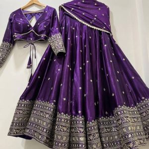 Trijal Fab Embellished Semi Stitched Lehenga Choli