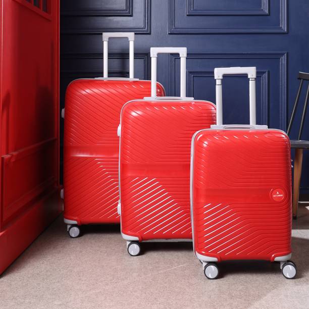 JACY LONDON Soft Body Set of 3 Luggage 8 Wheels - Soft Body Set of ...