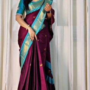 Clothing Hub Woven Banarasi Cotton Silk Saree