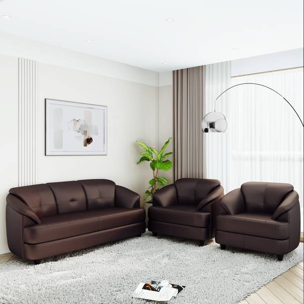 Bharat Lifestyle Gayana Leatherette 3 + 1 + 1 Sofa Set