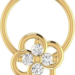 avsar Kiara 18kt Diamond Yellow Gold Nose Wire