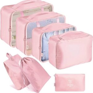 KEETLY 7 Pcs Travel Organizer Pouches/Packing Cubes/Tra...