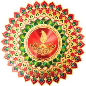 AmazingKarts 24 cm 1 PCS Rangoli Sticker for Floor Deco...