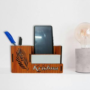 AKAAY 1 Compartments mdf card stand pen stand mobie sat...
