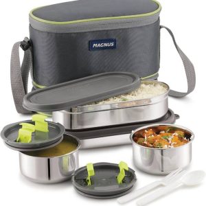 Magnus Olive 4 Stainless Steel Lunch Box 4 Containers L...
