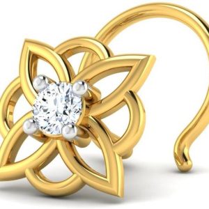 LORDS JEWELS Phlox Diamond Nose Pin 18kt Diamond Yellow...
