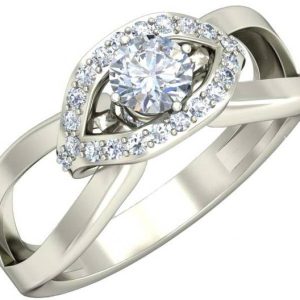 avsar AVR869WB 14kt Cubic Zirconia White Gold ring