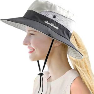 AlexVyan Sunshade Round Crown Hat Sun Visor Hats for Wo...