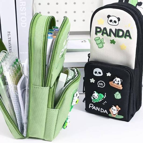 radhey preet Trendy 6-Pocket Large Capacity Canvas Scho...