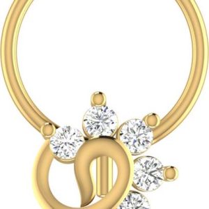 avsar Anshita 14kt Cubic Zirconia Yellow Gold Nose Wire