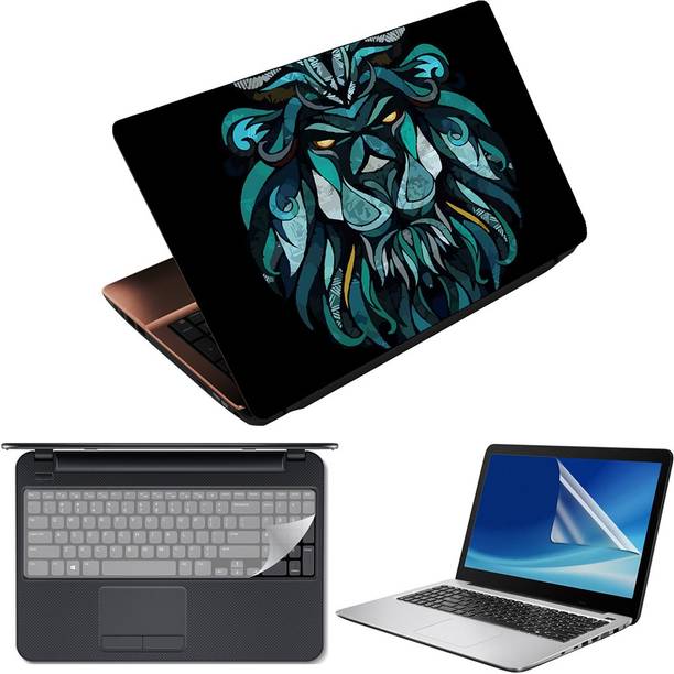 Techfit 3 in 1 Laptop Skin Decal Vinyl Pack 15.6 inch w...