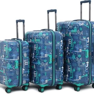 Uppercase Hard Body Set of 3 Luggage 8 Wheels - JFK Hard Trolley ...