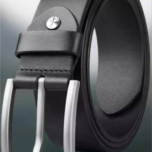 HENEDA Men Formal Black Artificial Leather Belt