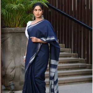 SAPTAK FASHION Woven Handloom Handloom Cotton Blend Saree