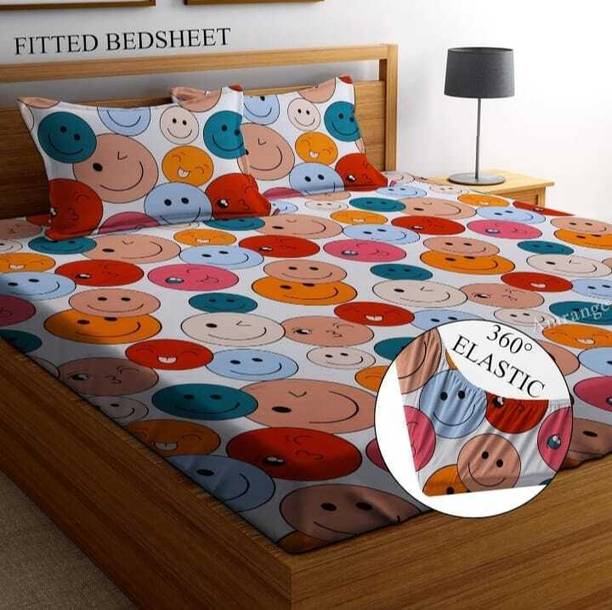 Akshra Loomtex 250 TC Cotton, Polyester King Printed Fi...