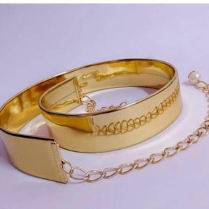 KFG Women Casual, Evening, Formal, Party Gold Artificial Le...