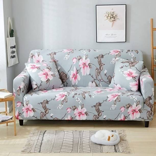 lukzer Polyester Floral 2 Seater Sofa Cover