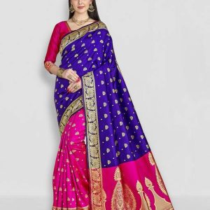 Sariya Woven Banarasi Silk Blend, Jacquard Saree