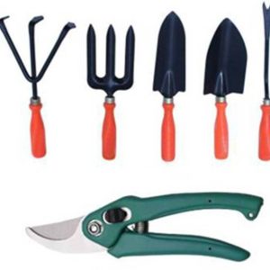 IBEX Gardening Tools Set of 5 and pruner Garden Tool Ki...