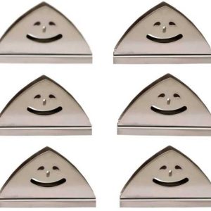 Fably 6 Compartments Steel 6pc Stainless Steel Napkin H...