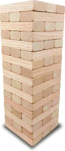 heku Jenga toy & 51 pcs mini wooden block for kids & ad...