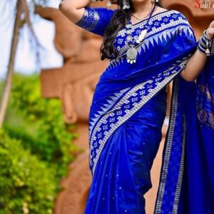Welcome clothing center Woven Sambalpuri Cotton Blend Saree