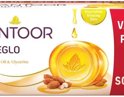 Santoor PureGlo Glycerine Bathing Bar Soap with Almond
