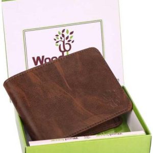 WOOD BAZAR Men Formal, Trendy Brown Artificial Leather Wallet